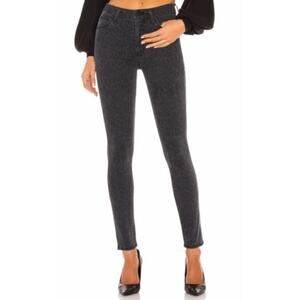 Mother High Waisted Looker Skinny Jeans Bad Cat Stretch Grey/Black Sz 34 New